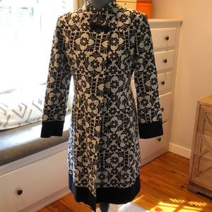 Lilly Pulitzer ivory and black coat